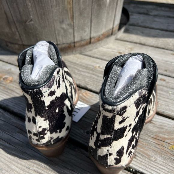 LST Pair size 6 Genuine Cowhide Ankle Bootie Women Boho Western Shoe boot New - Picture 9 of 12